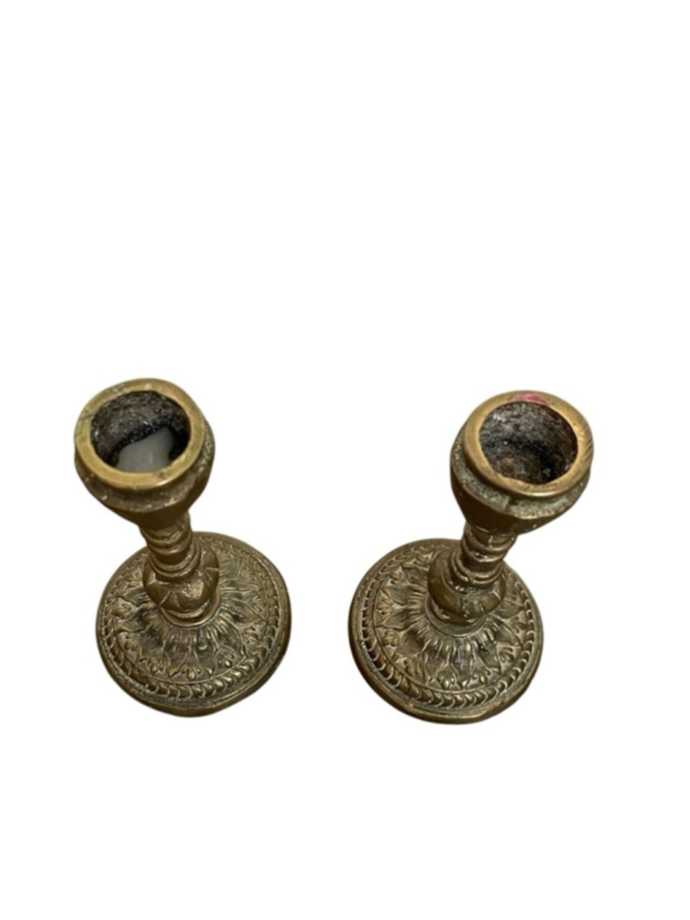 Brass Candle Holders Pair Vintage Classic Home Accent - Picture 3 of 6